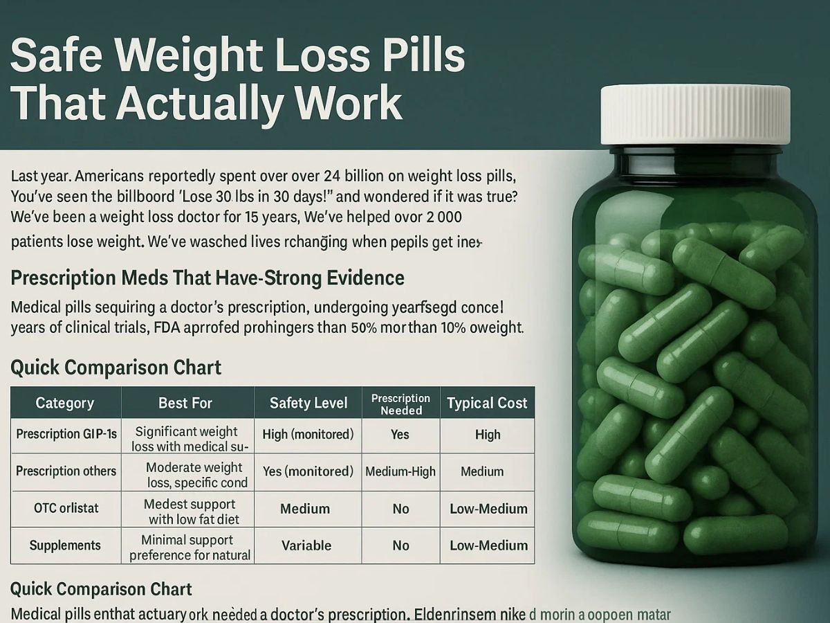 Safe Weight Loss Pills That Actually Work